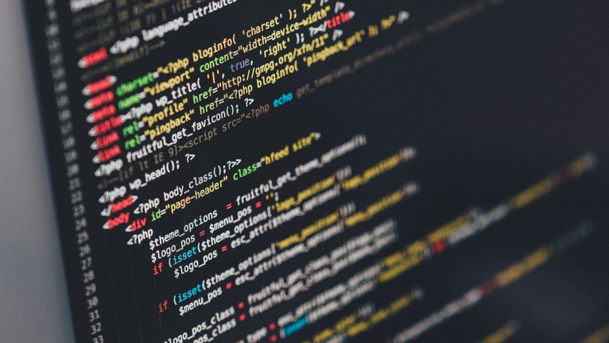 Developer building custom business software on a laptop